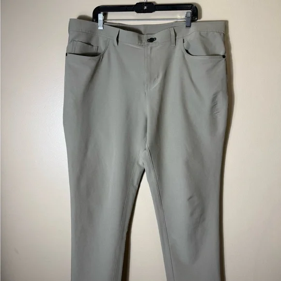 Public Rec Pants Mens 40x30 Khaki Stretch Golf Performance Casual Chino - Picture 2 of 14